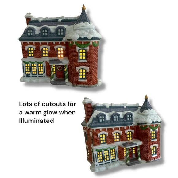 Vintage The Old Granville Place House Light Up Porcelain Village Limited Edition - Picture 2 of 16